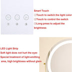 Vanity Mirror With Dimmable LED Light And 360 Degree Rotation, Touch Control