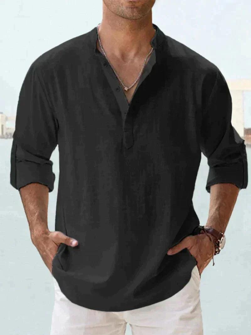 Erick Men's Linen Shirt for Breathable Summer Comfort