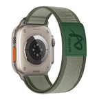 Rivaro Trail Loop nylonrem med läderetikett för Apple Watch