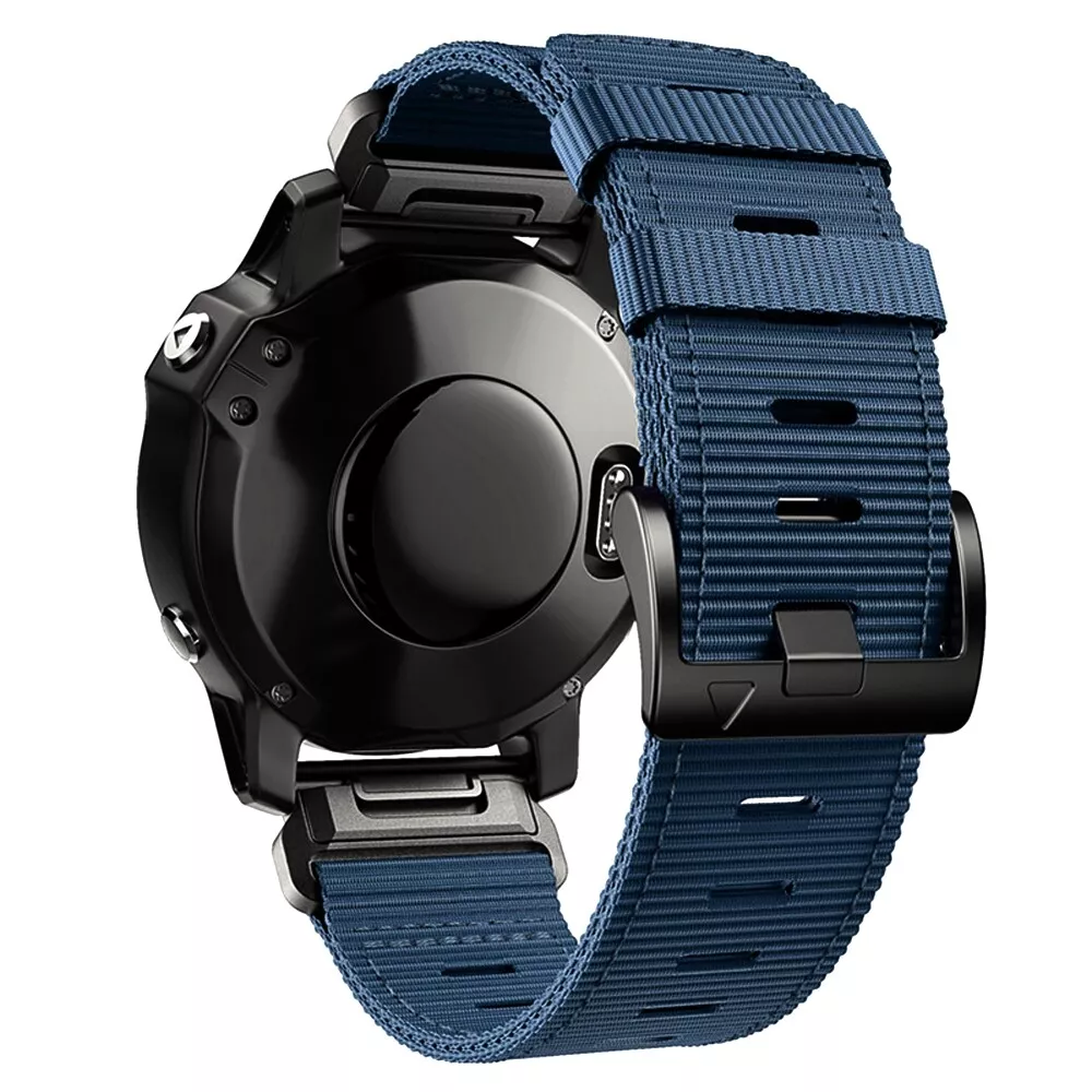 Rivaro taktiskt utomhus nylonklockarmband för Garmin Fenix 6X, 6 Pro, 8, 7, 7X, 5, 5X Plus