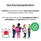 Kids GPS Tracker With Real Time Tracking Waterproof Build Extended Battery Life