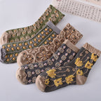 Women's Floral Cotton Socks (10 Pairs)