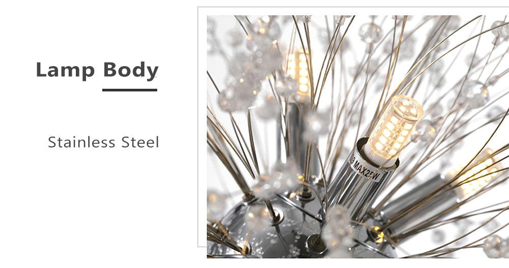 Lunara Lampada a Sospensione con Pendente di Dente di Leone Invertito Edizione