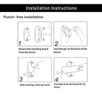 Cermin Meja Solek Pembesar LED Boleh Cas Semula AuroraLux Berkepala Dua dengan Pemasangan Dinding