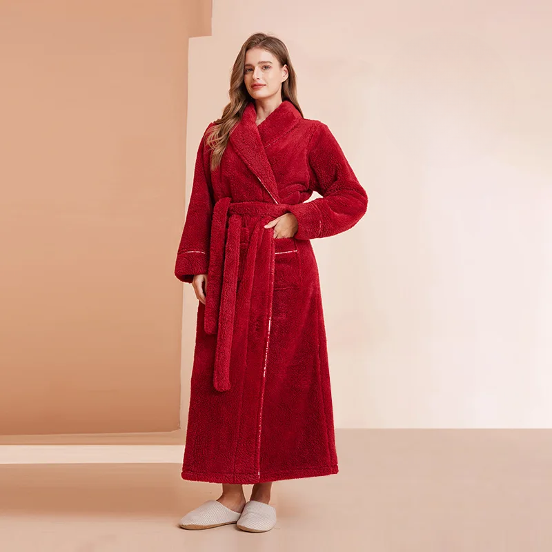 LumaWool Herrebadekåbe i tyk flannel til daglig varme