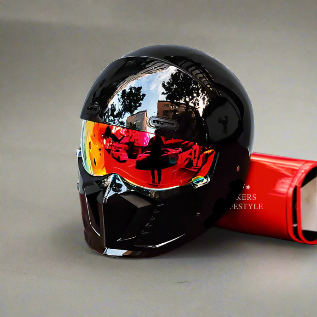 Kask Motocyklowy Retro z Przyciemnianą Przyłbicą Przeciwmgielną dla Kierowców Wszędzie
