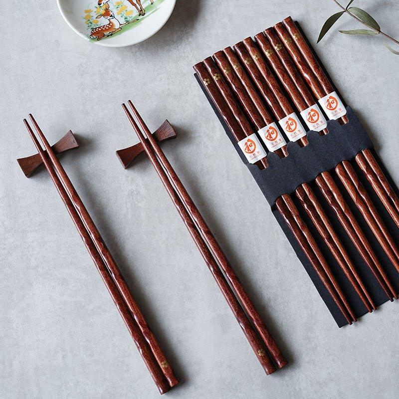 Miyabi | Golden Sakura Wooden Chopstick Set | Petprovac