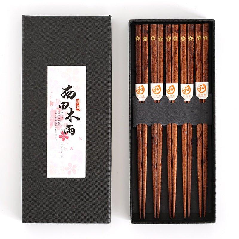 Miyabi | Golden Sakura Wooden Chopstick Set | Petprovac