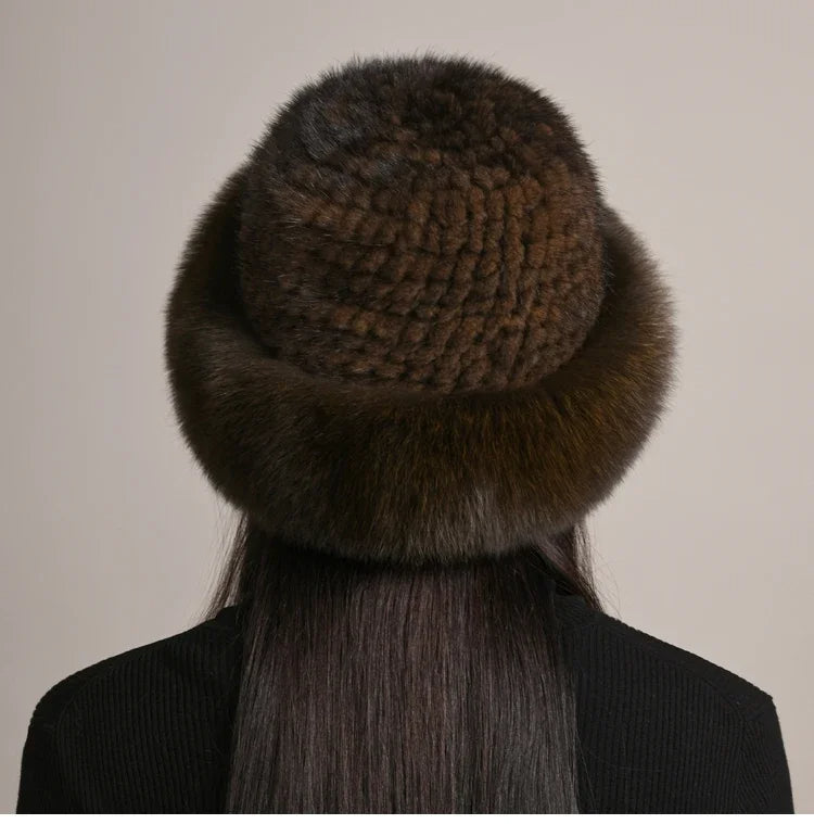 Novaine Mink Fur Hat for Winter Warmth and Timeless Style