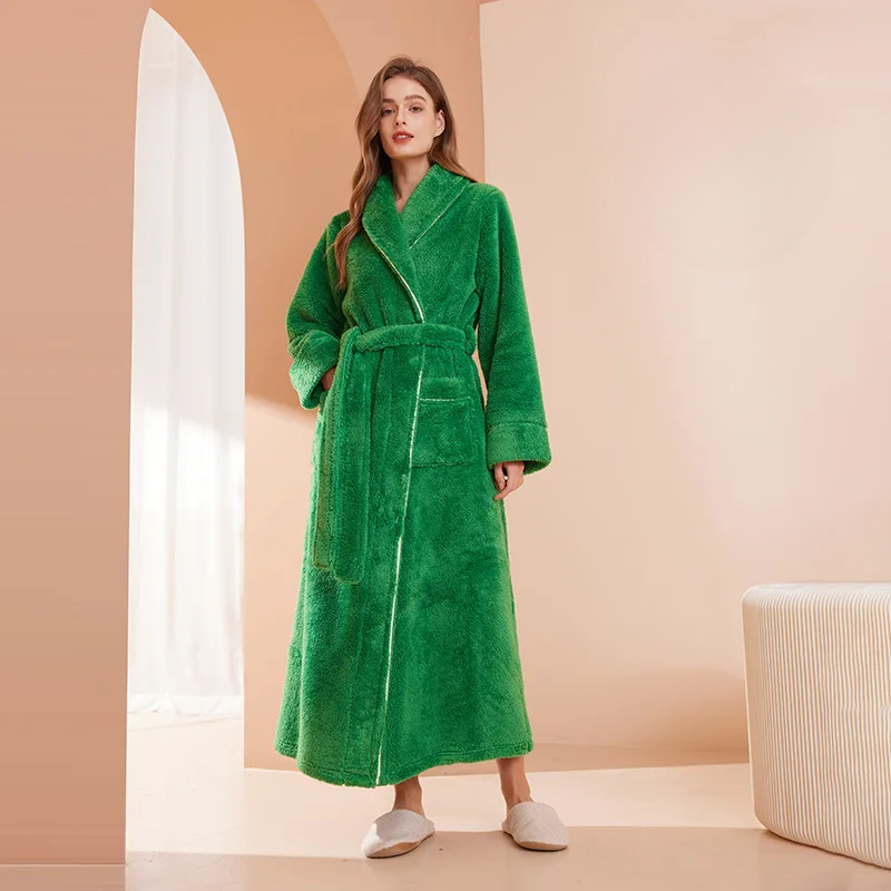 LumaWool Herrebadekåbe i tyk flannel til daglig varme