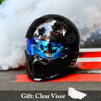 Kask Motocyklowy Retro z Przyciemnianą Przyłbicą Przeciwmgielną dla Kierowców Wszędzie