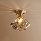 LumaNova Traditionel Loftlampe i Messing med Klart Glas