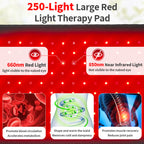 Rood- en Nabij-Infrarood Lichttherapie Pad – 250 LED's, 30W Volledige Lichaam Herstel