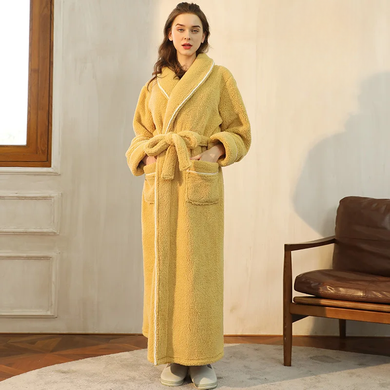 LumaWool Herrebadekåbe i tyk flannel til daglig varme
