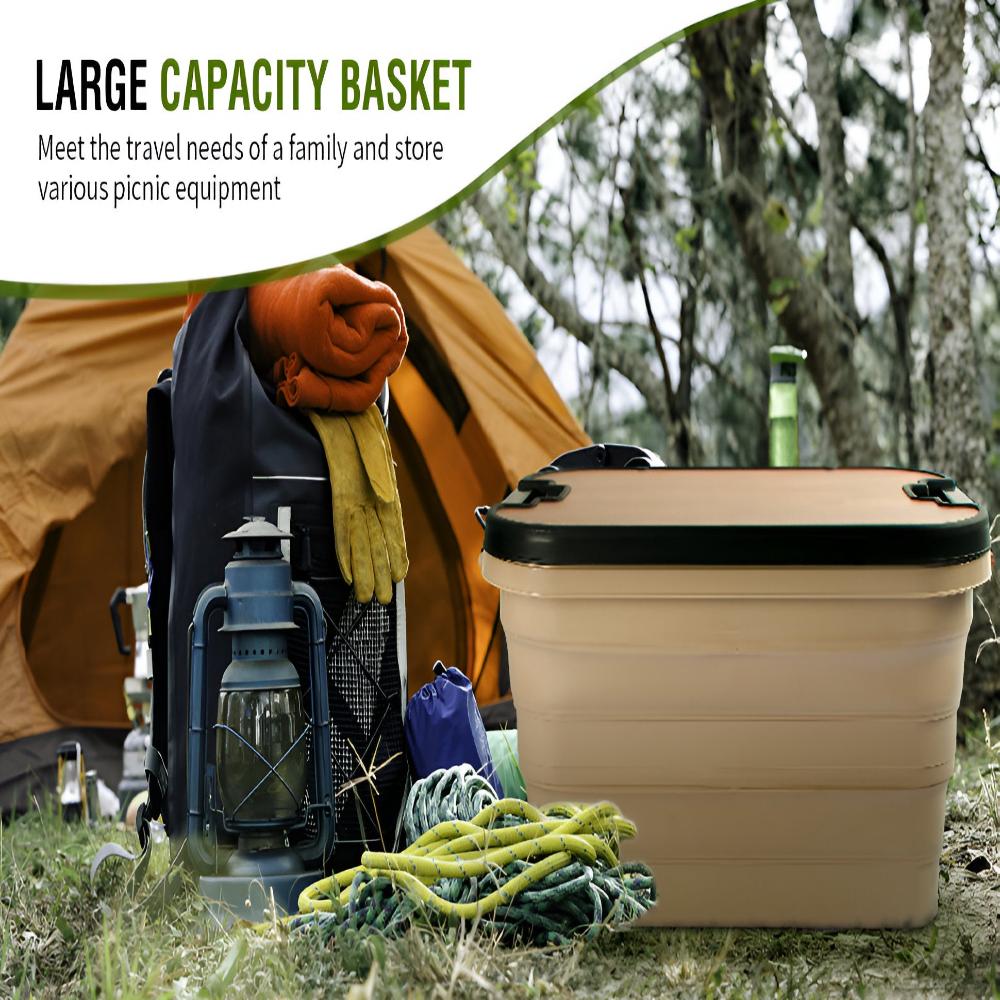 Foldable Camping Storage Box For Campers Durable Organizer