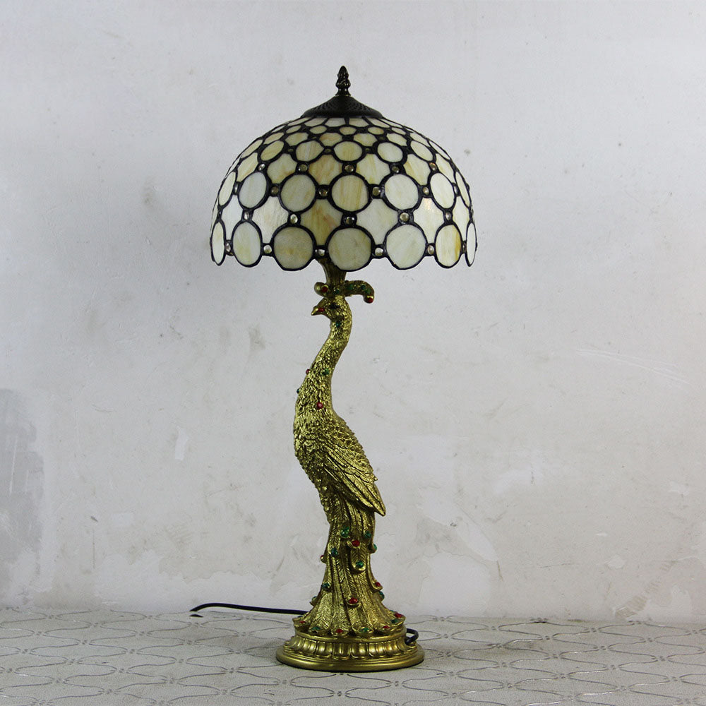 Aurena Tiffany-Style Table Lamp With Colorful Dome Shade