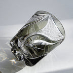 Kireno | Handgjord bläcksten eldsflammig whiskyglas i trälåda | Petprovac