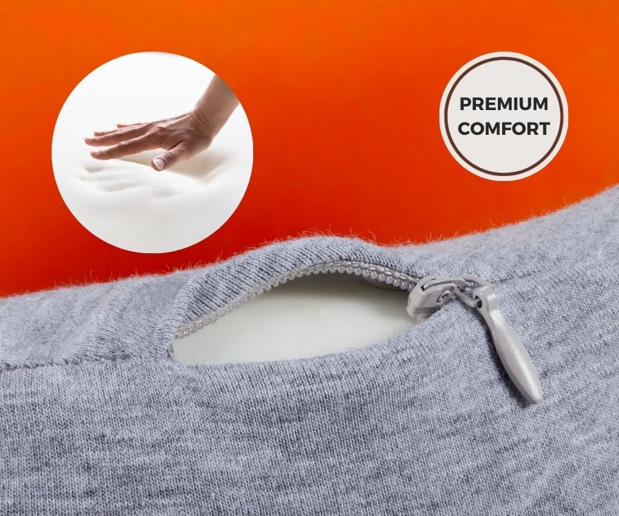 Memory Foam Travel Neck Pillow for Long Flights, Road Trips and Everyday Commutes