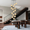 Lustr AstraLumen Glass Orb pro schodiště zvyšuje osvětlení schodiště