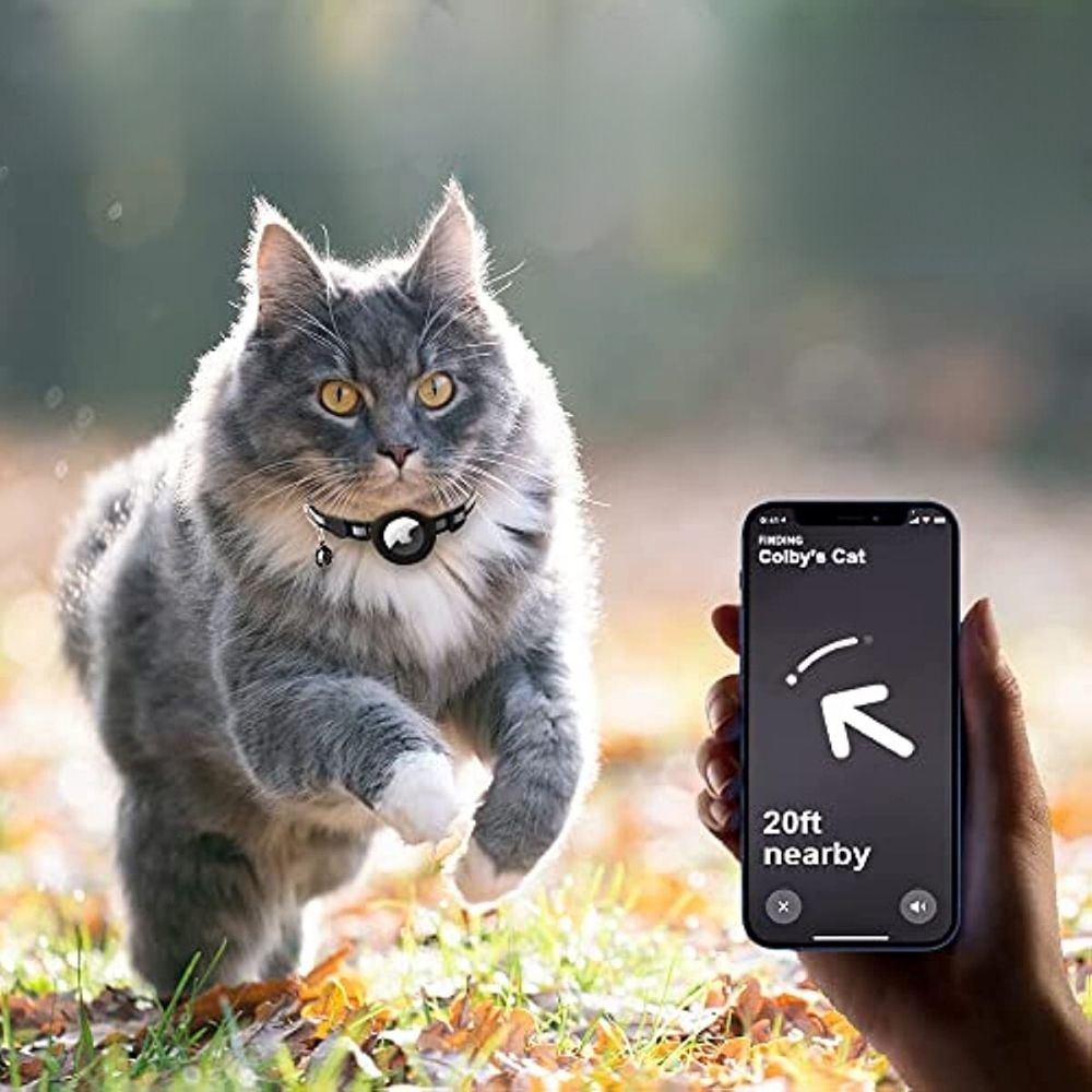 Collare GPS per Gatti Riflettente a Rilascio Rapido per Visibilità