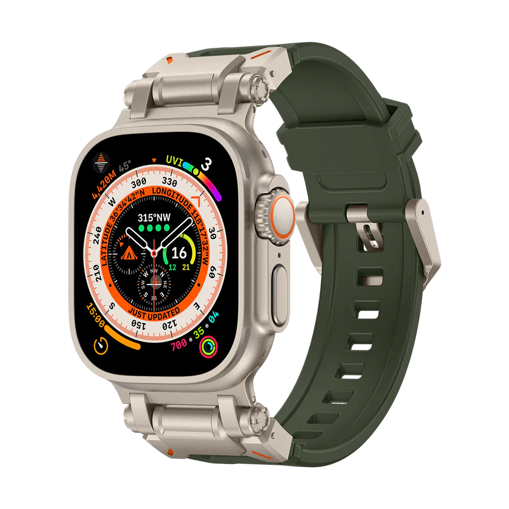 Meron Titanium-Head Silicone Band for Apple Watch | Petprovac