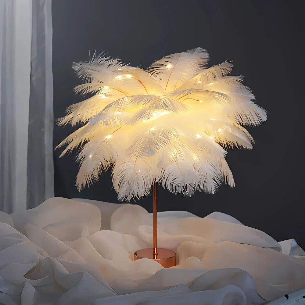 FeatherLuxe Glow-lampe | Mykt stemningslys for stuer