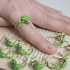 Latest-tree Frog Ring & Earrings