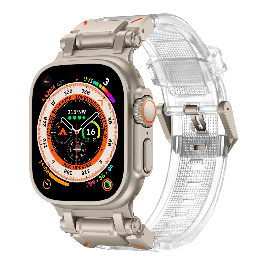 Meron titanium-hoved silikonearmbånd til Apple Watch | Petprovac