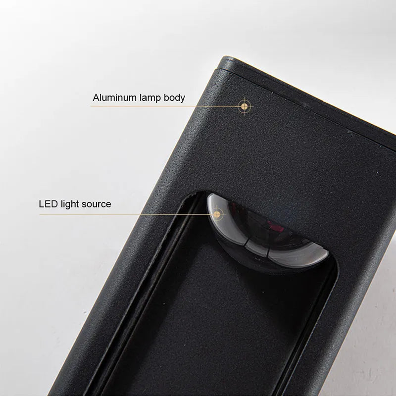 Aureto geometrisk udendørs væglampe moderne vandtæt IP65