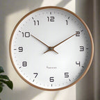 Jam Dinding Minimalis Nordic Kivara Dalam Kayu Terang Untuk Rumah, Pejabat, Ruang Tamu