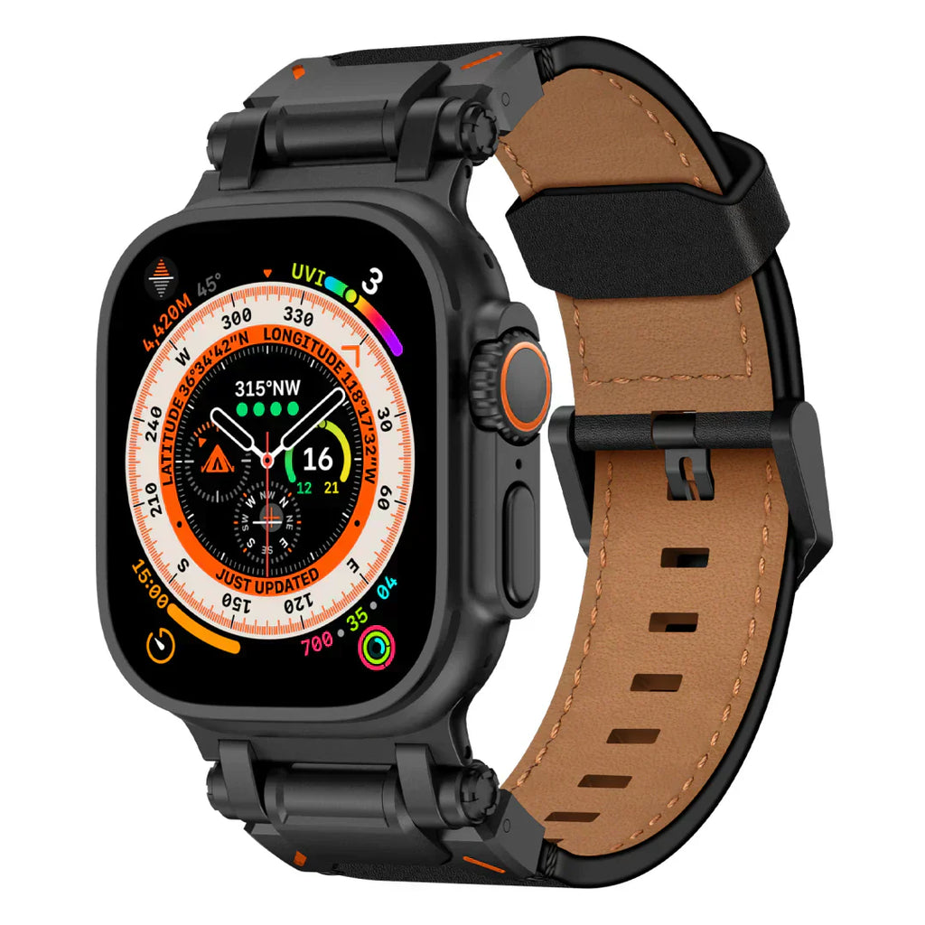Kenvor Leather Strap with Titanium Connector for Apple Watch | Petprovac