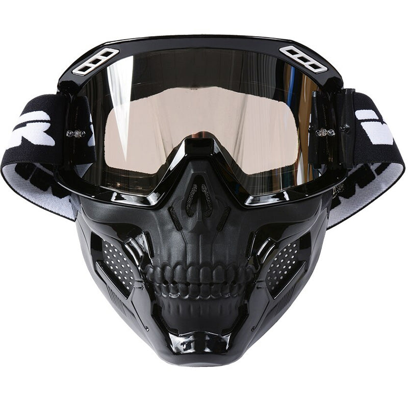 Mascarilla de Calavera para Motociclistas con Lente Resistente a Impactos