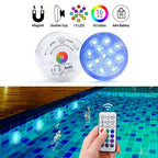 Lumină LED controlată de la distanță pentru piscine, cu ventuză magnetică impermeabilă pentru utilizare în aer liber