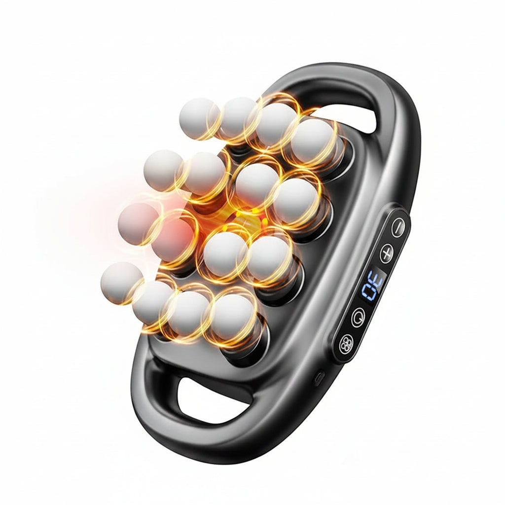 16-Head Smart Massage Device With Deep Tissue Heat Therapy