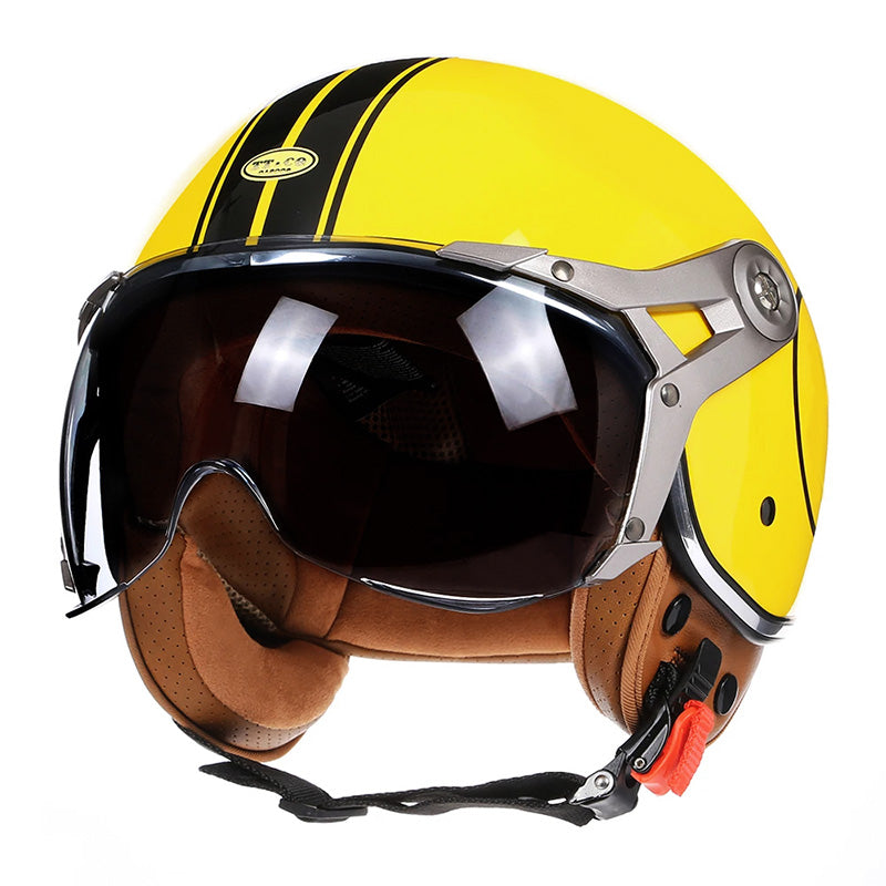 קסדת מירוץ וינטג' ליראז'ט עם מגן מגן בועתי