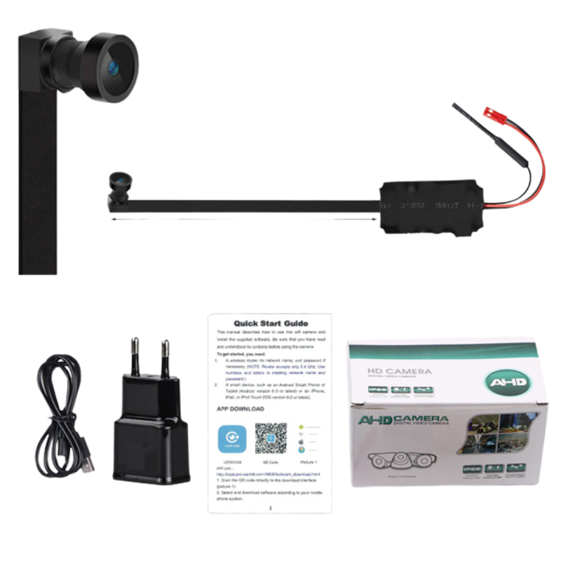 LuminaGuard 4K Indendørs Kamera med Skjult Minioptager og WiFi