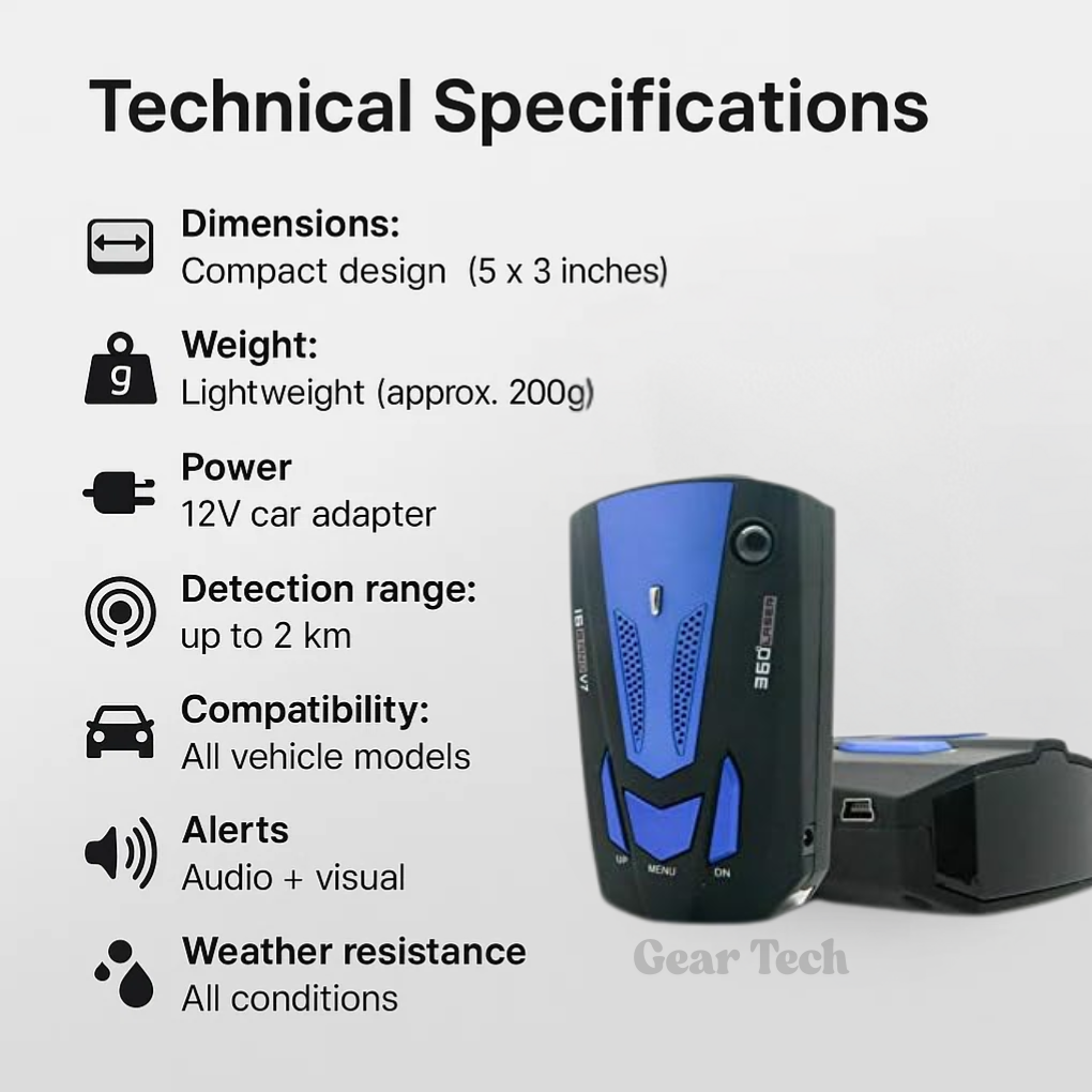 Kirrea UK Radar Detector Long-Range Speed Camera Alert | Petprovac ...