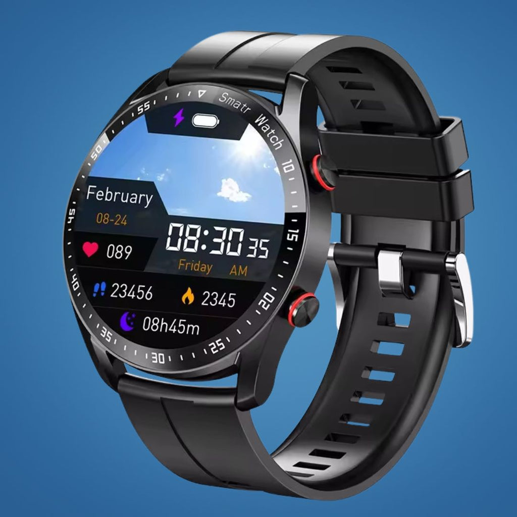 FitTrack | Non-Invasive Fitness Smart Watch - Tracks Physical Activity - Heart Rate - Sleep - Workout - GPS Notifications - Water Resistant