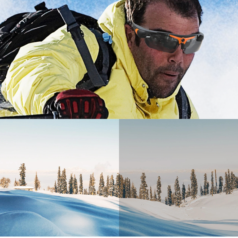 Okulary przeciwsłoneczne polaryzacyjne NovaPulse z kamerą 1080P do użytku na zewnątrz