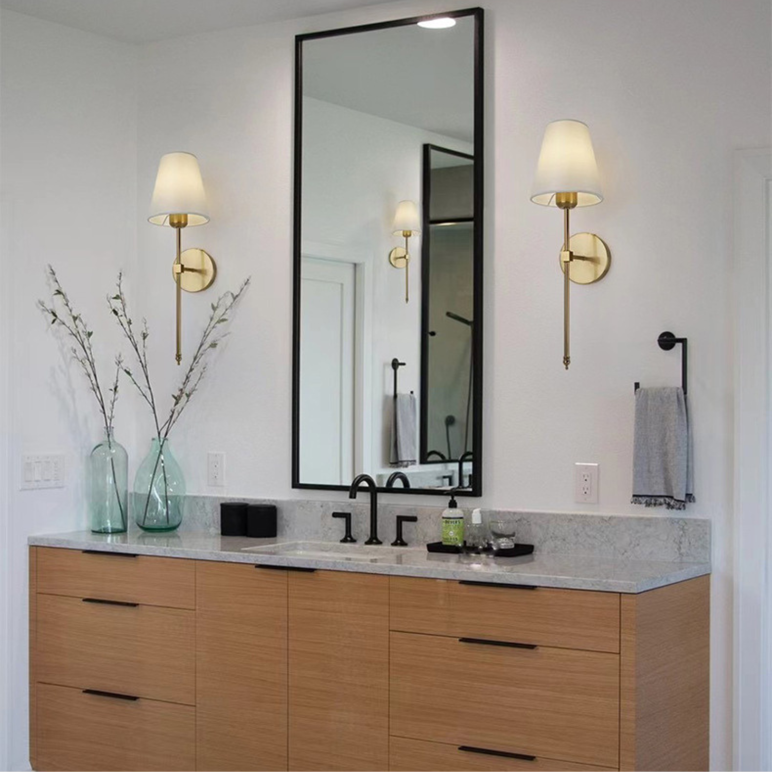 NovaGlow Kablosuz Duvar Aplikleri Pil ile Çalışan 2'li Paket