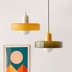 Lámpara colgante de vidrio Liora Bauhaus con ajuste de altura