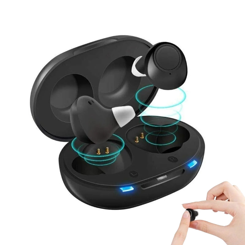 Auravox Alat Bantuan Pendengaran Boleh Cas Semula Tidak Nampak Untuk Bunyi Jelas