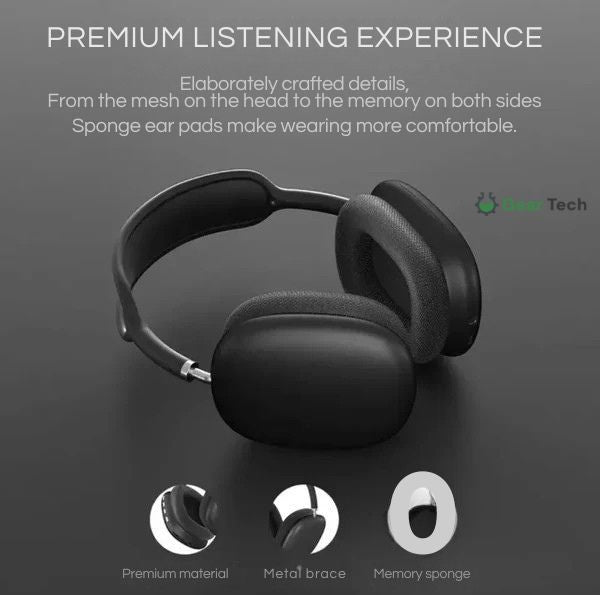 Fon Kepala Bluetooth Solara Pro, Pembatalan Bunyi, 40 Jam