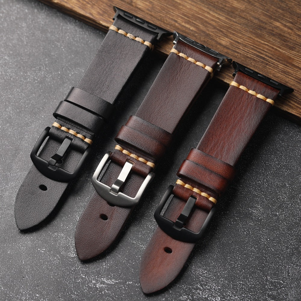 Curea din piele naturală Marin pentru Apple Watch