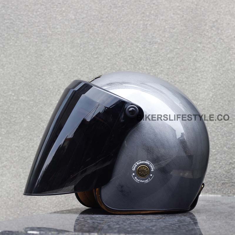 BKS65 Vintage Rider Visor With Anti Fog UV Proof Polycarbonate