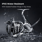 بكرة صيد دوارة PetprovacNautiX للمياه المالحة بجسم من الألمنيوم