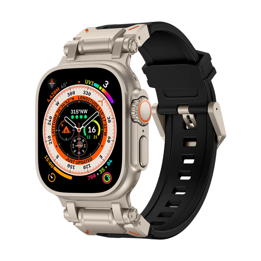 Meron Titanium-Head Silicone Band for Apple Watch | Petprovac