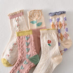 Women's Floral Cotton Socks (10 Pairs)