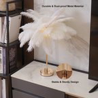 Lampe de table luxueuse Nyra Glow Plume dorée Art déco or