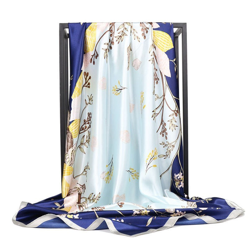 Large square scarf Simulation silk scarf All-match scarf Scarf